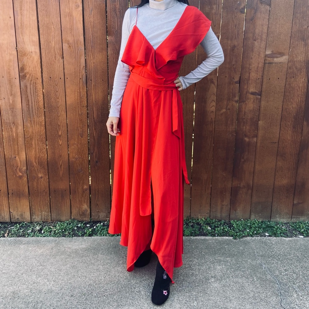 LIKELY red wrap dress - Size 0